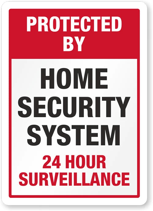 Home Security Yard Aluminum Sign — product artwork