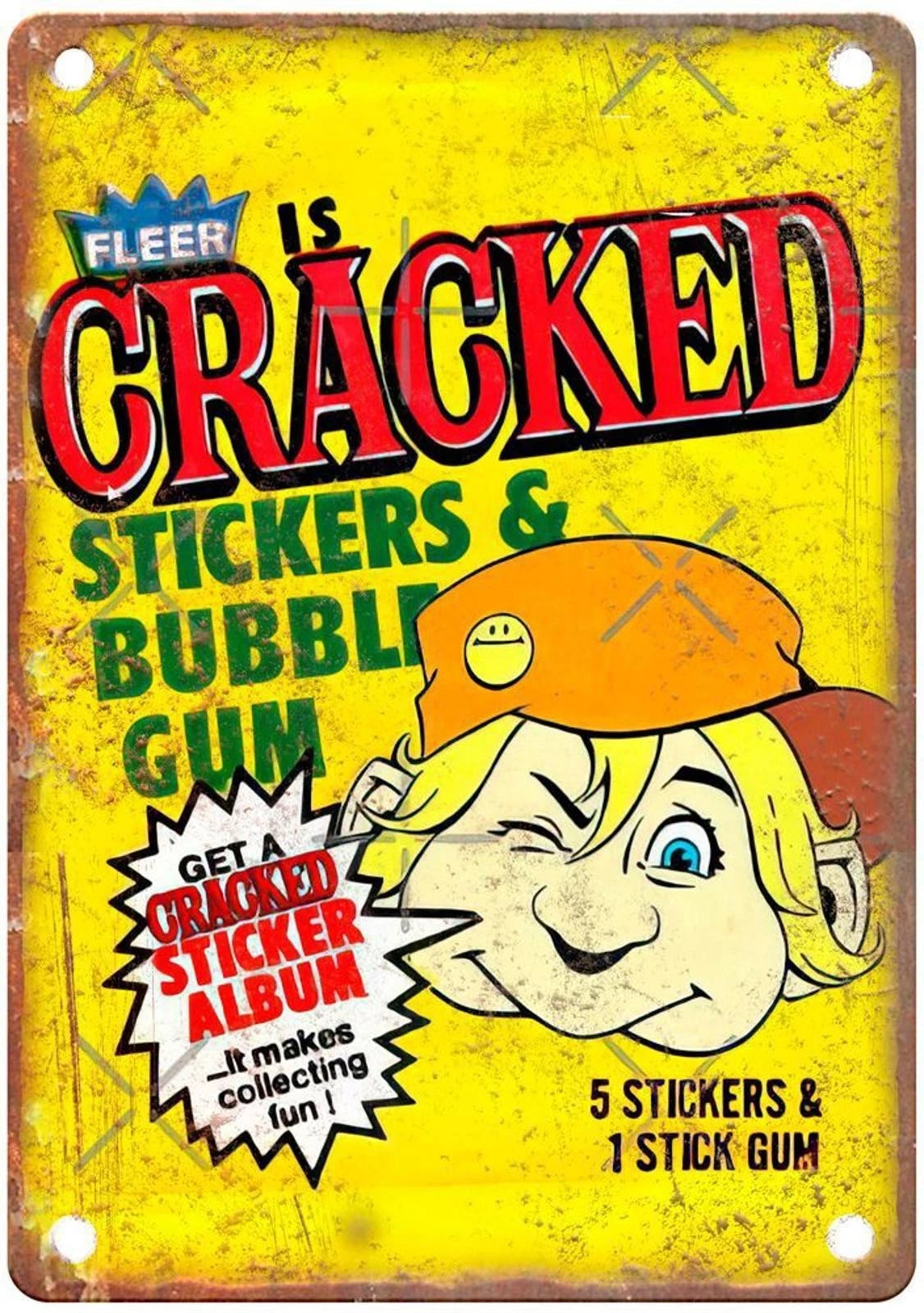 Fleer Stickers Collecting Fun Sign — product artwork