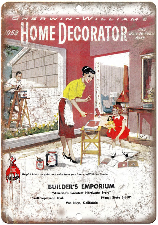 Sherwin Williams Home Decorator Reproduction Aluminum Sign — product artwork