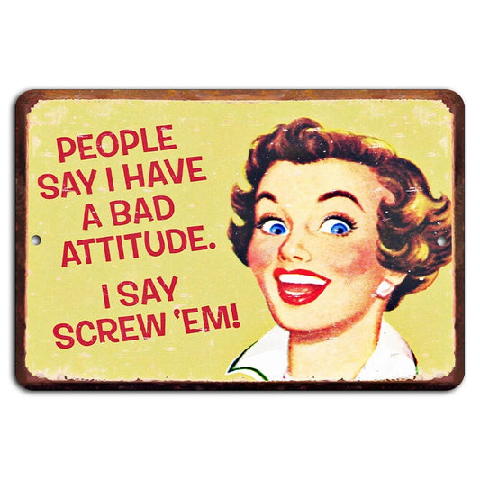 Funny Vintage Aluminum Sign — product artwork
