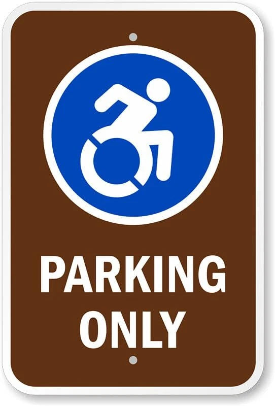 Accessible Parking Business Aluminum Sign — product artwork