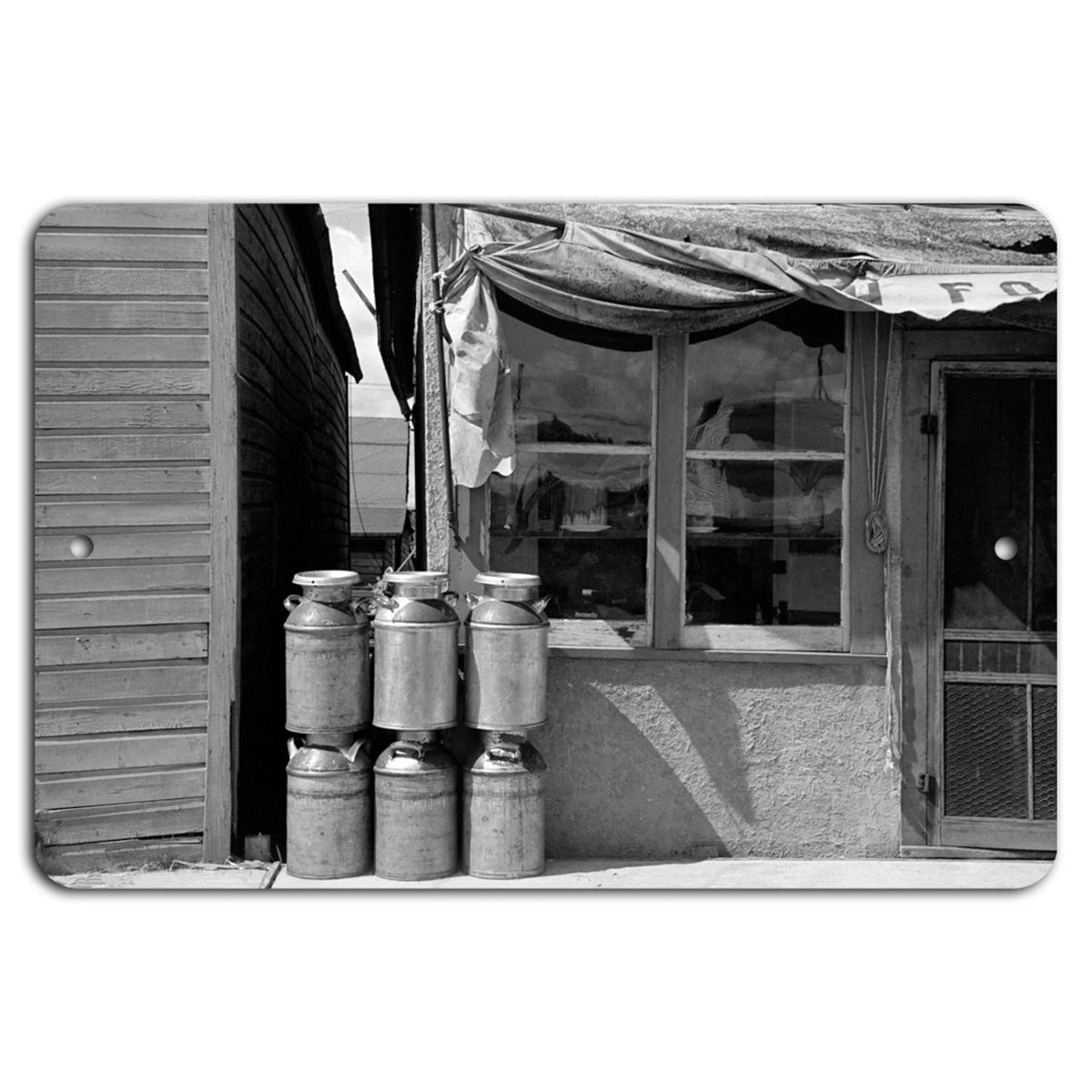 Vintage Milk Can Rustic Farmhouse Aluminum Sign — product artwork