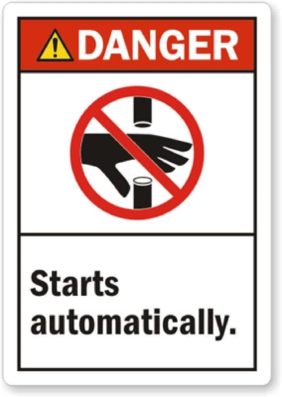 Vinyl Automatic Equipment Business Aluminum Sign — product artwork