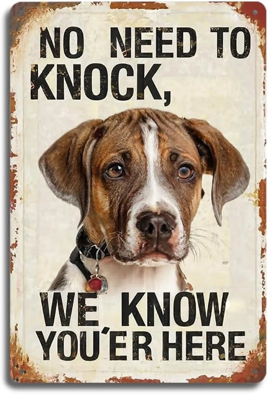 Rustic Dog Funny Aluminum Sign — product artwork