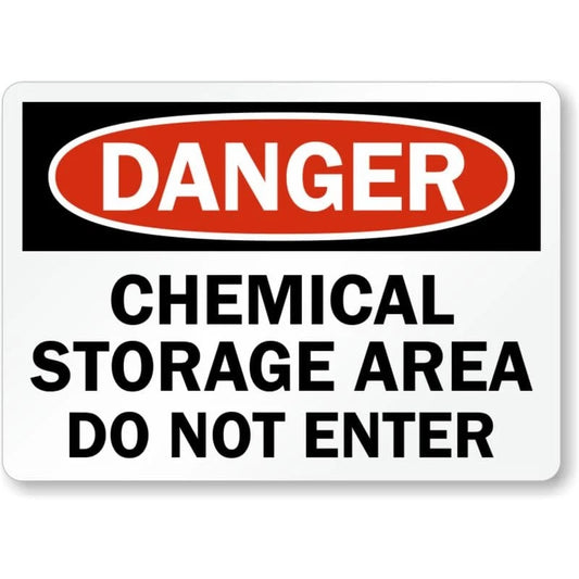 Danger Chemical Storage Area Aluminum Sign — product artwork