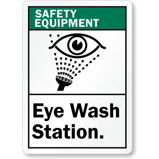 Eyewash Station Safety Equipment Aluminum Sign — product artwork