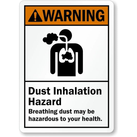 Dust Inhalation Hazard Warning Aluminum Sign — product artwork