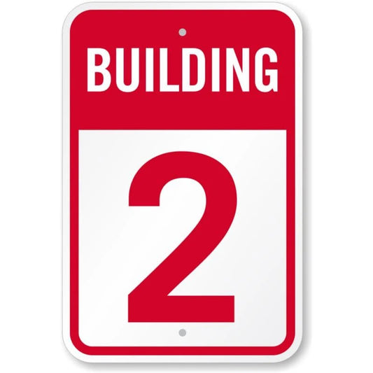 Building Number 2 Aluminum Sign — product artwork