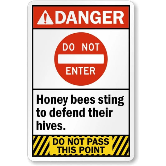 Do Not Enter Honeybees Ansi Danger Aluminum Sign — product artwork