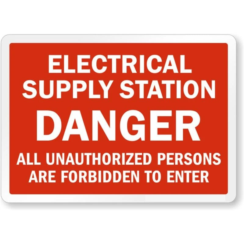 Electrical Supply Station Danger Keep Out Aluminum Sign — product artwork