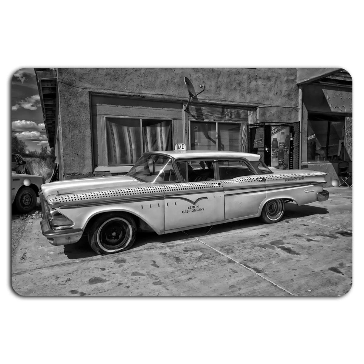 Lemon Cab Company Retro Industrial Aluminum Sign — product artwork