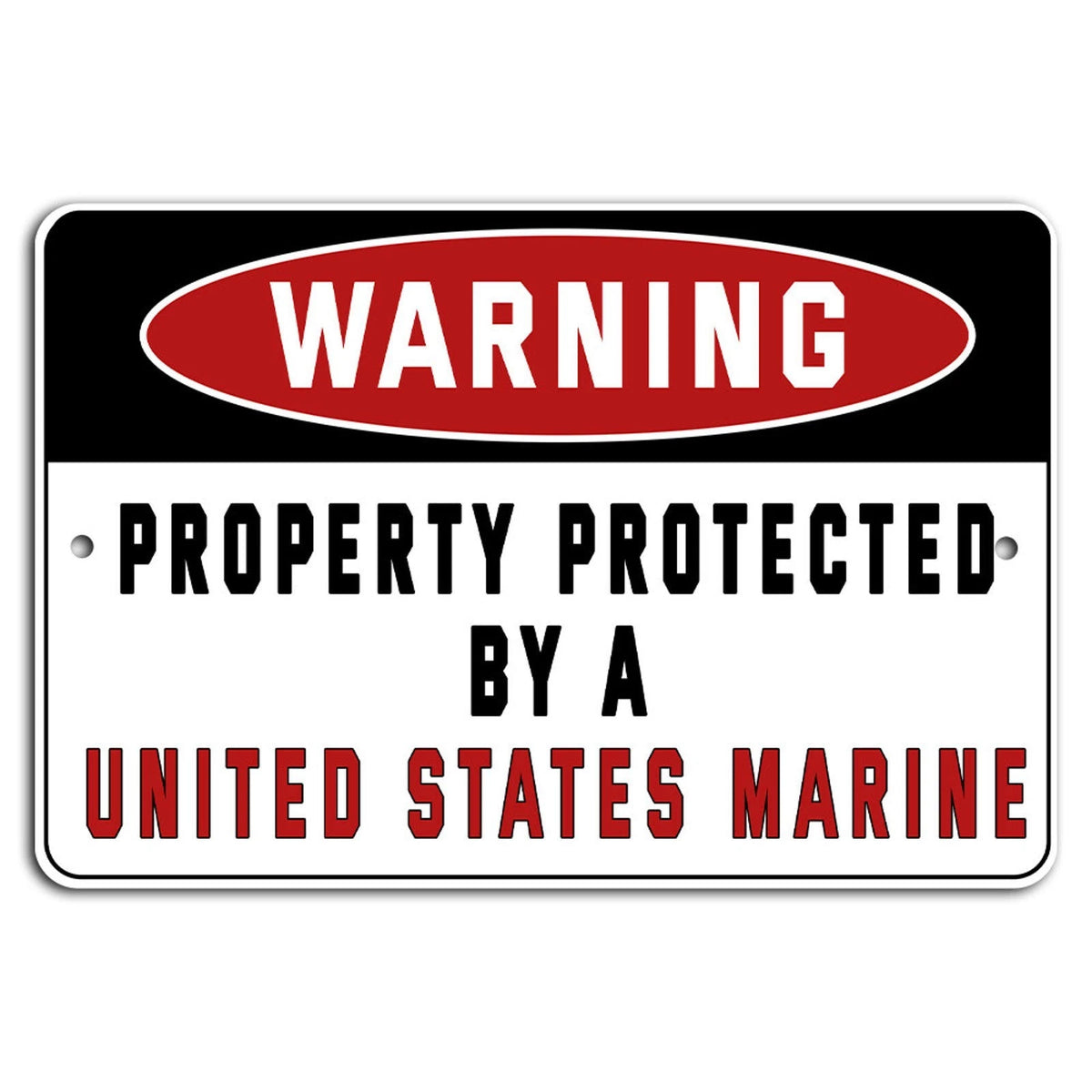 Marine Patriotic Military Aluminum Sign — product artwork