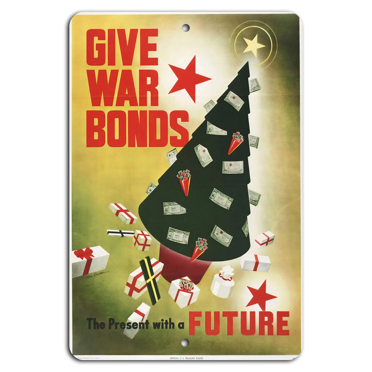 War Bonds Vintage Patriotic Military Aluminum Sign — product artwork