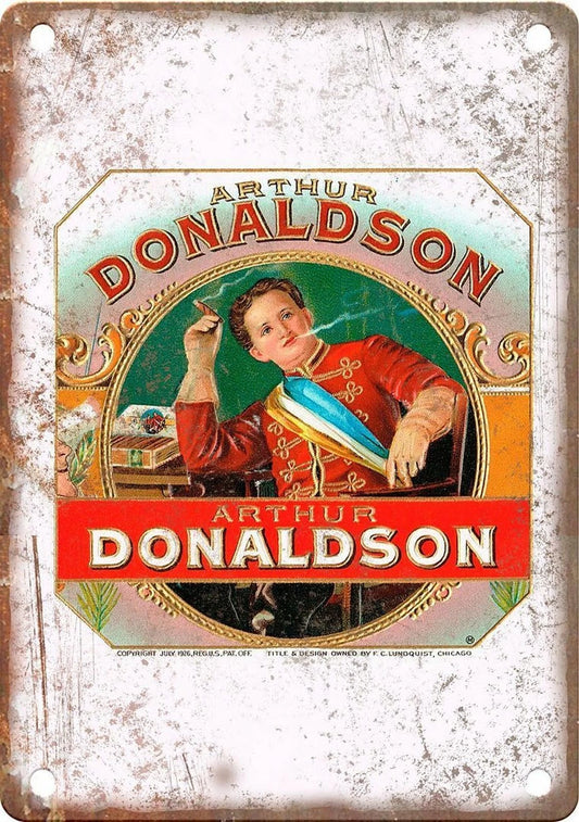 Cigar Box Arthur Donaldson Reproduction Aluminum Sign — product artwork