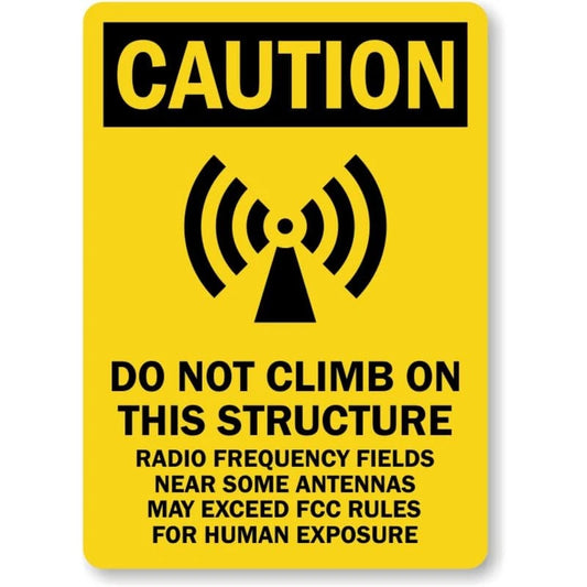 Do Not Climb Rf Aluminum Sign — product artwork