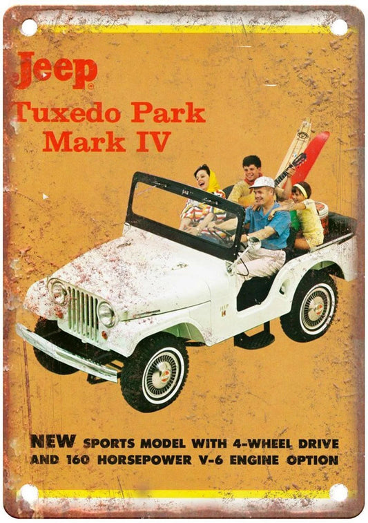 Jeep Tuxedo Park Vintage 1966 Reproduction Aluminum Sign — product artwork