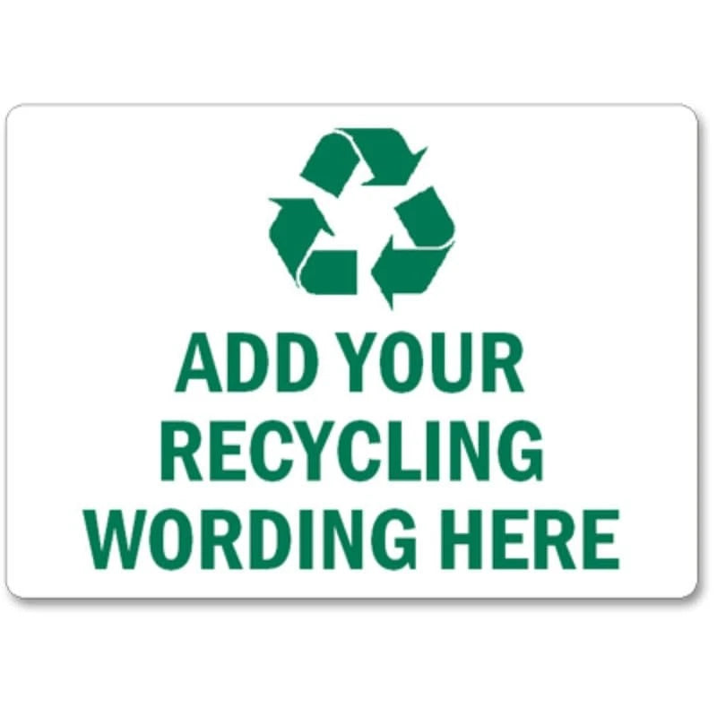 Recycling Custom Aluminum Sign — product artwork