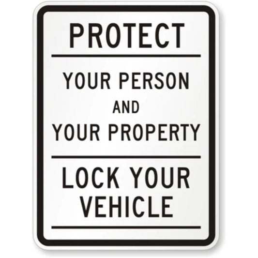 Lock Out Before Servicing Aluminum Sign — product artwork