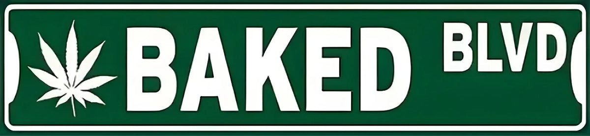Baked BLVD Funny Aluminum Street Sign — product artwork