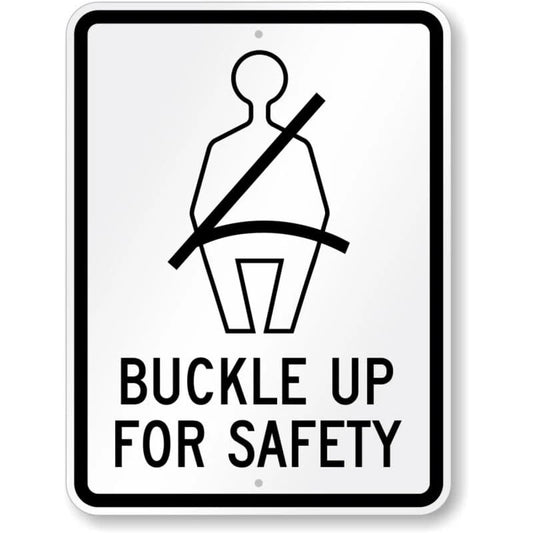 Buckle Up Aluminum Sign — product artwork