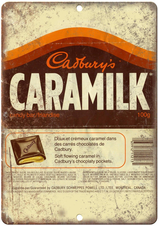 Caramilk Candy Vintage Funny Aluminum Sign — product artwork