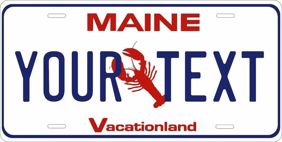 Maine Lobster Personalized Replica License Plate — product artwork
