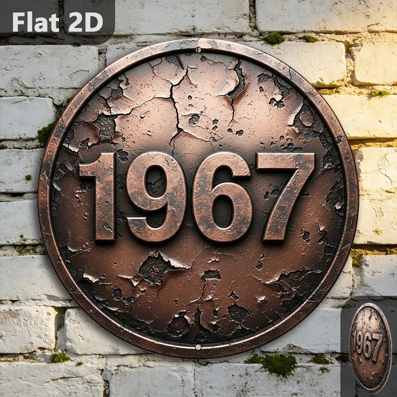 Vintage Funny Travel Themed Round Aluminum Sign — product artwork