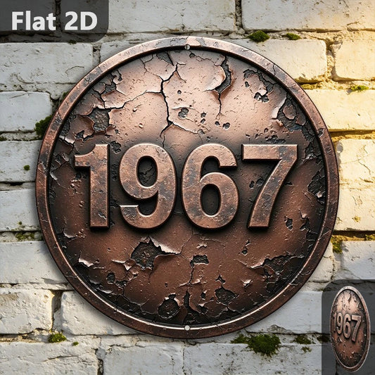 Vintage Funny Travel Themed Round Aluminum Sign — product artwork