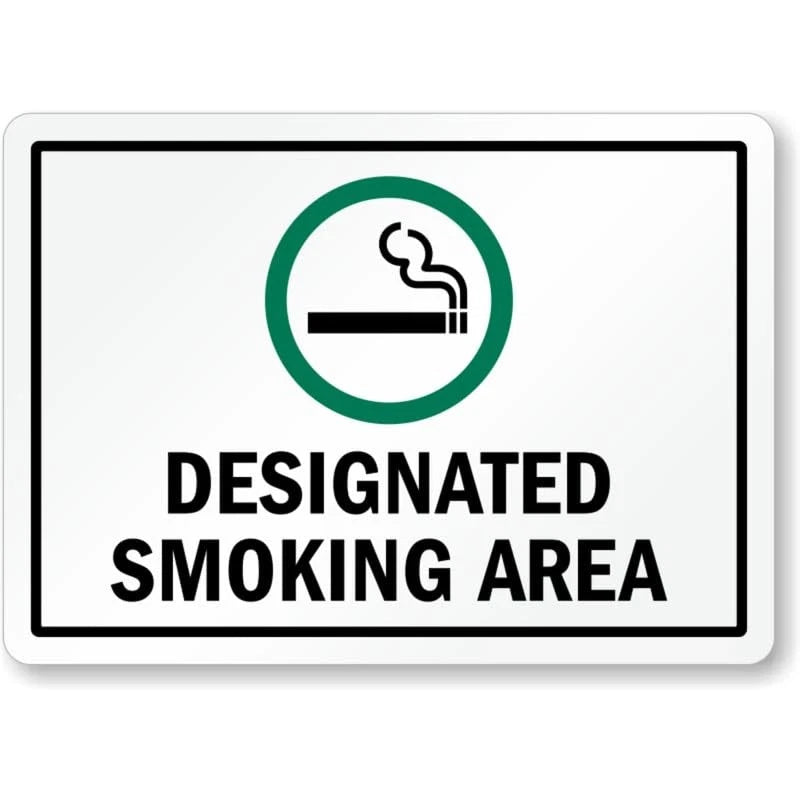Smoking Aluminum Sign — product artwork