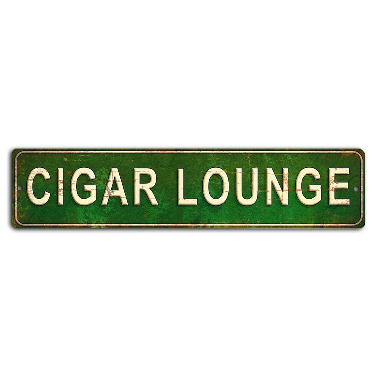 Cigar Lounge - Man Cave Aluminum Street Sign — product artwork
