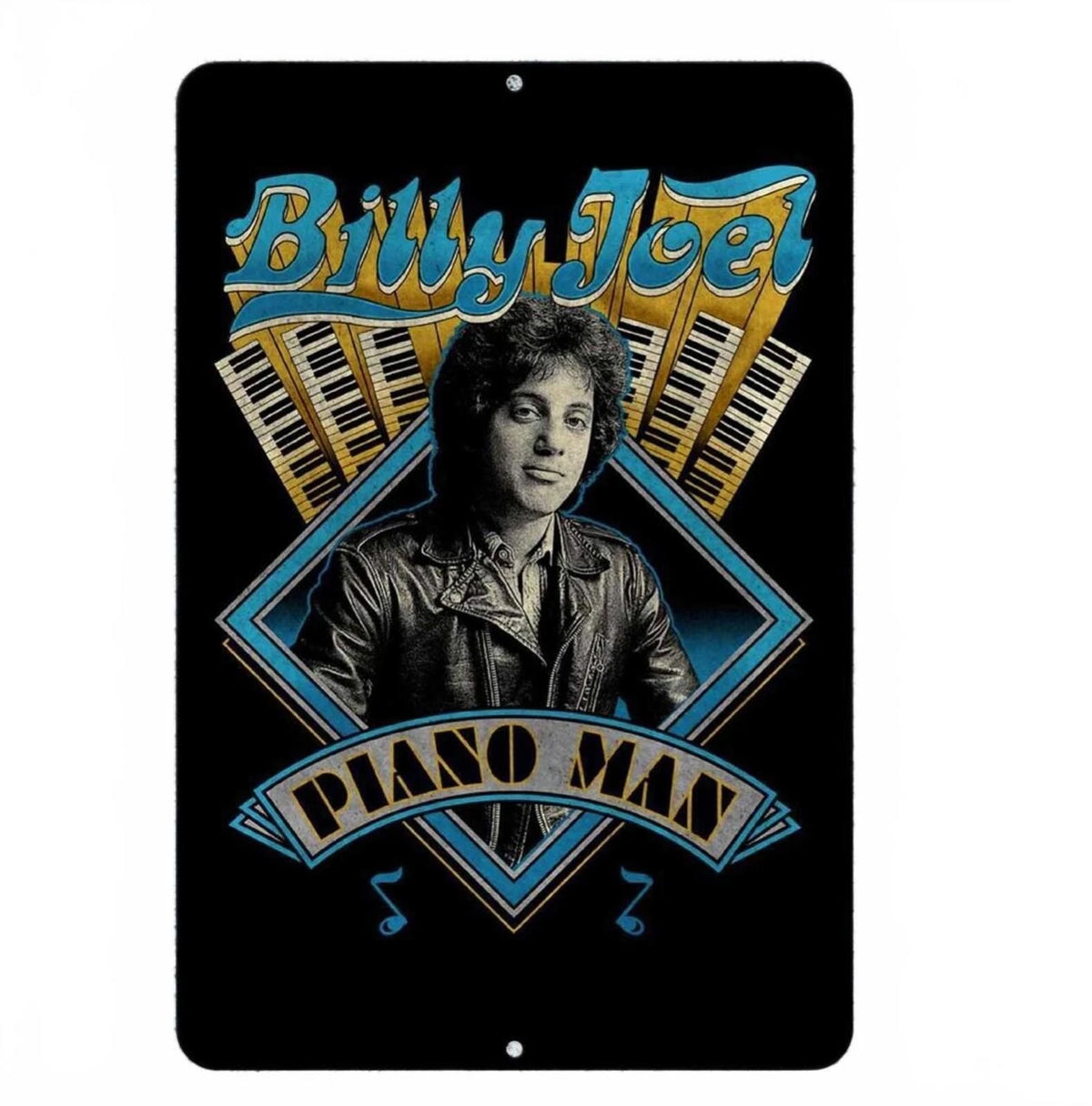 Piano Man Retro Garage Aluminum Sign — product artwork
