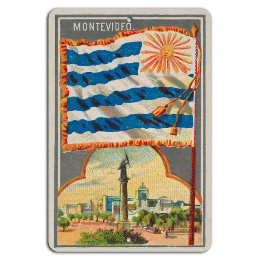 Montevideo Artistic Vibrant Aluminum Sign — product artwork