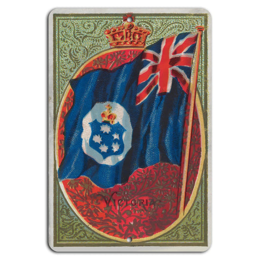 Victoria Flag Vintage Art Aluminum Sign — product artwork