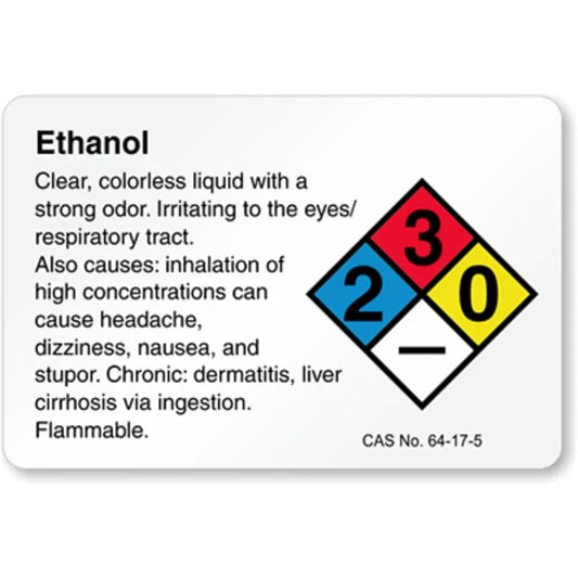 Ethanol Nfpa Chemical Aluminum Sign — product artwork