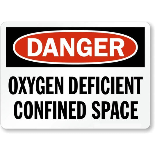 Danger Confined Space Safety Warning Aluminum Sign — product artwork