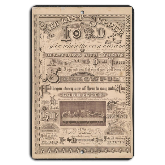 Last Supper Vintage Decorative Aluminum Sign — product artwork