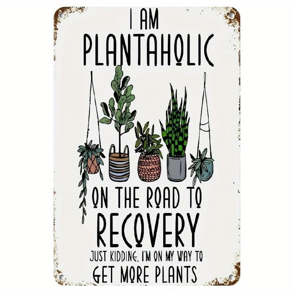 Plant Lover Rustic Farmhouse Aluminum Sign — product artwork