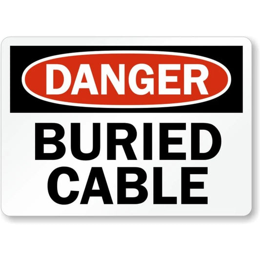 Buried Cable Danger Aluminum Sign — product artwork
