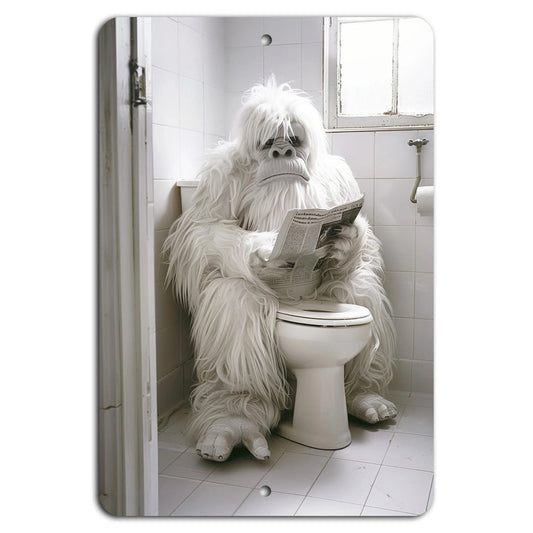 Bathroom Humor Yeti Potty Time Rustic Aluminum Sign — product artwork