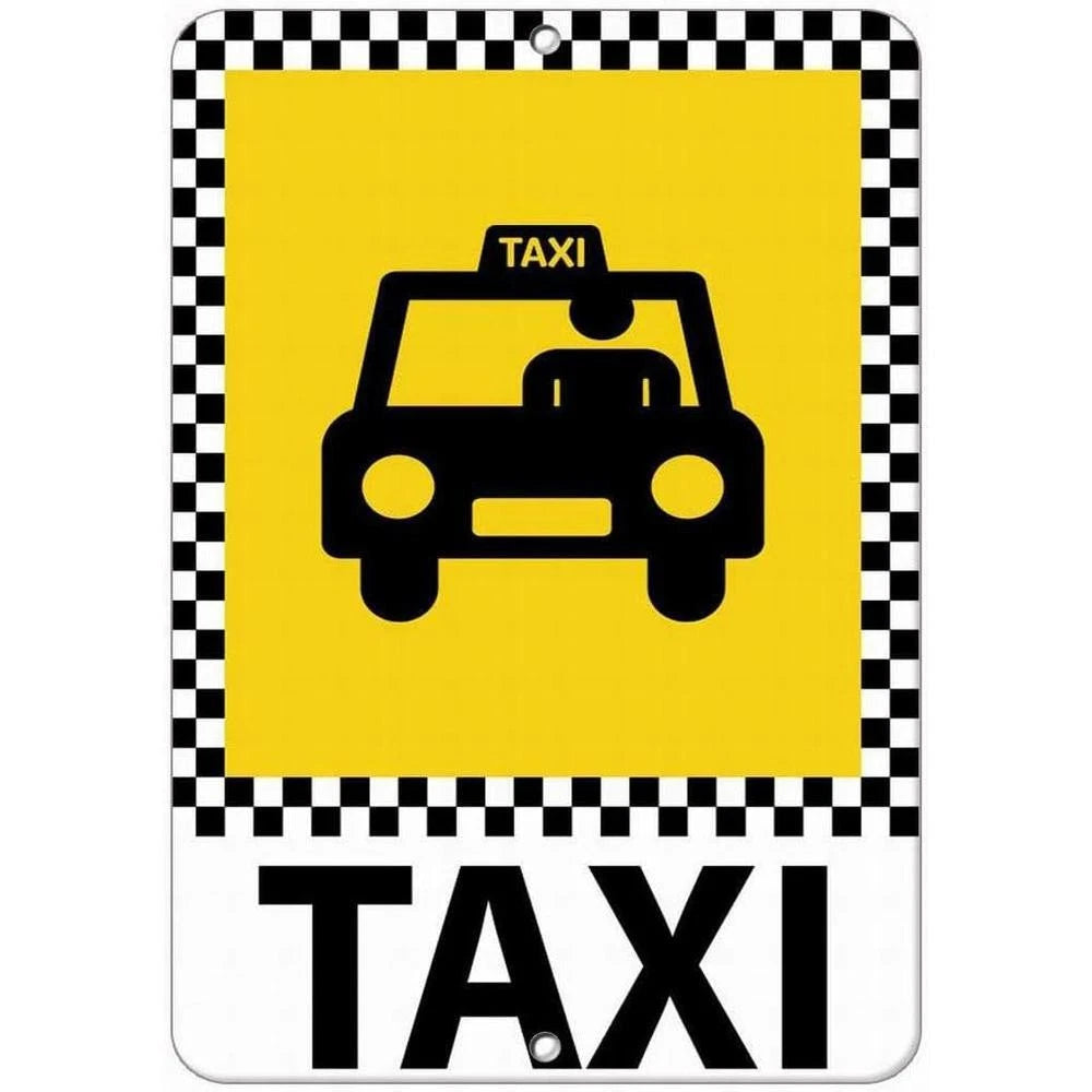 Taxi Parking Aluminum Sign — product artwork