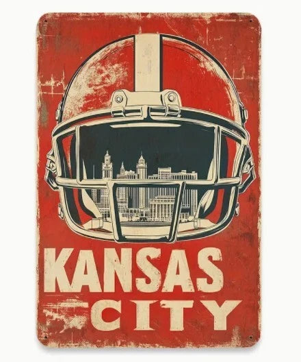 Kansas City Chiefs Vintage Funny Aluminum Sign — product artwork