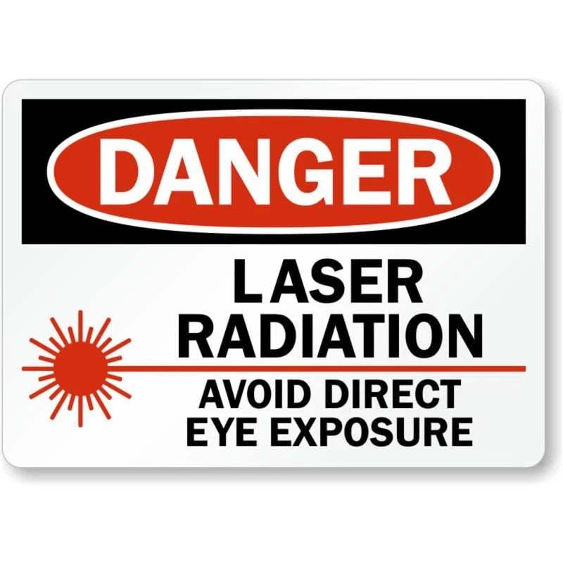 Danger Laser Radiation Avoid Direct Eye Exposure Sign — product artwork