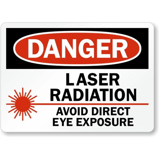 Danger Laser Radiation Avoid Direct Eye Exposure Sign — product artwork