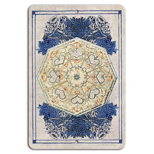 Vintage Floral Kaleidoscope Wall Art Aluminum Sign — product artwork