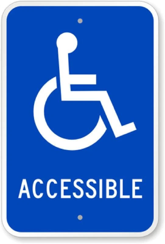 Accessible Business Aluminum Sign — product artwork